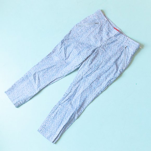 Anthropologie Cartonnier Charlie Shell Print Straight Leg Cropped Trousers Sz 6 - Picture 2 of 10